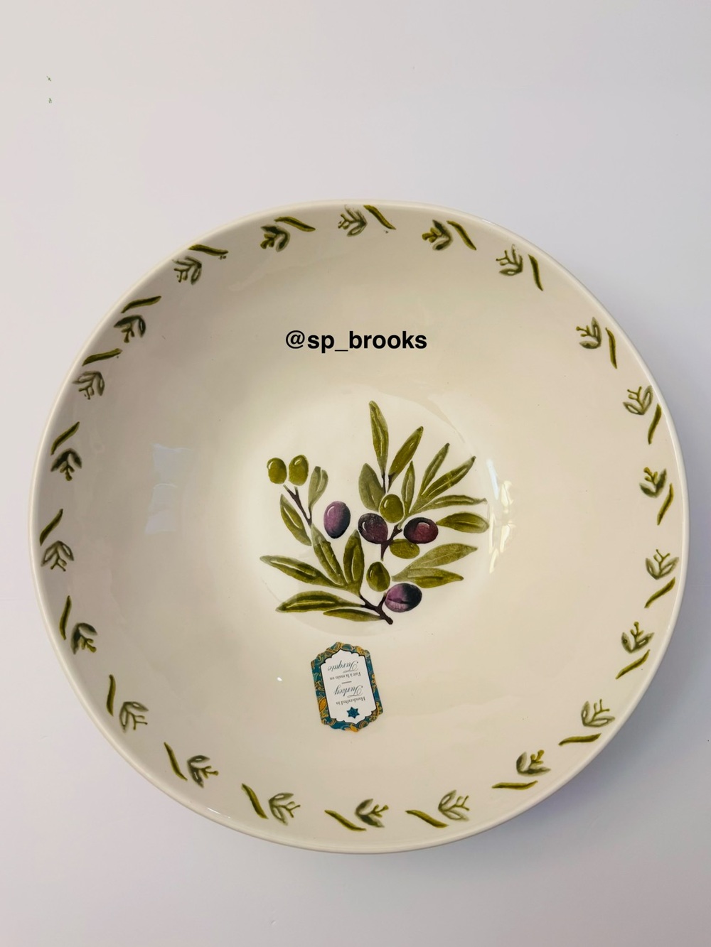🎁1PC Papart Seramik Serving Bowl -12” Turkish Ceramic Serving Bowl Olive Branch